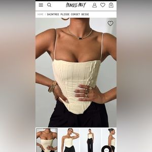 PRINCESS POLLY beige corset top